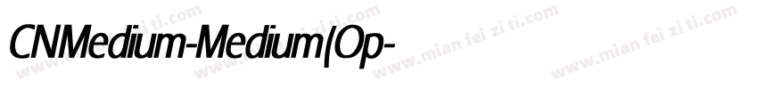 CN Medium-Medium (Op字体转换